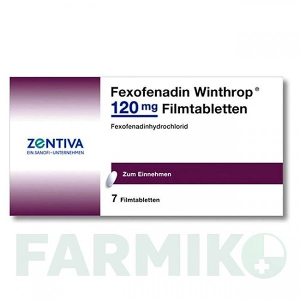ФЕКСОФЕНАДИН (FEXOFENADIN) 120 мг таблетки 7 шт - Фексофенадин ZENTIVA