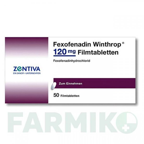 ФЕКСОФЕНАДИН (FEXOFENADIN) 120 мг таблетки 50 шт - Фексофенадин ZENTIVA