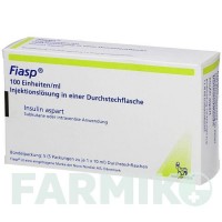ФІАСП (FIASP) 100 ОД/мл флакон 5x1x10 мл - Інсулін аспарт EMRA-MED