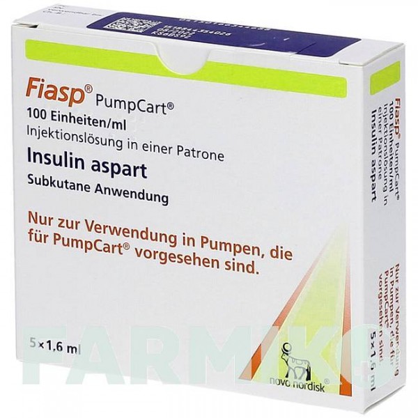 ФІАСП (FIASP) 100 ОД/мл розчин 5x1,6 мл - Інсулін аспарт NOVO NORDISK