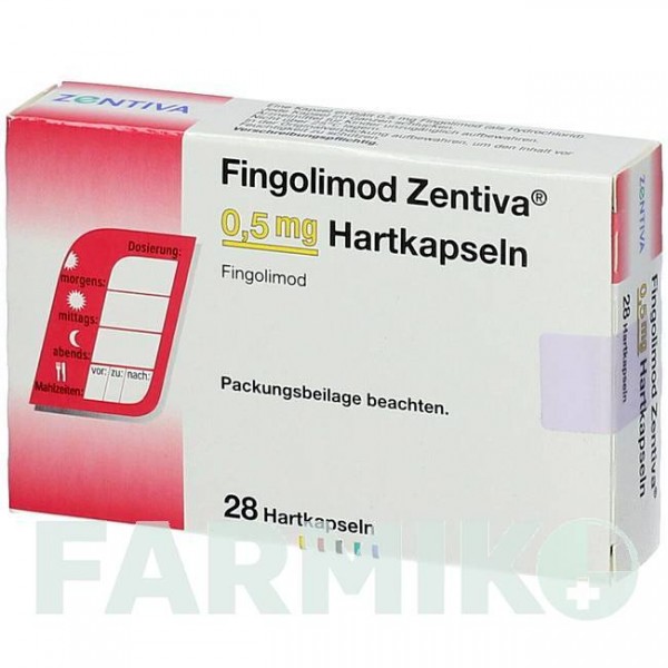 ФІНГОЛІМОД (FINGOLIMOD) 0,5 мг капсули 28 шт - Фінголімод ZENTIVA