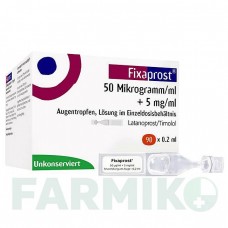 ФИКСАПРОСТ (FIXAPROST) 50 мкг/мл + 5 мг/мл капли 90x0,2 мл - Тимолол, Латанопрост THEA FARMA