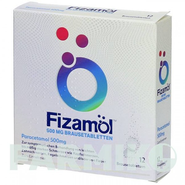 ФИЗАМОЛ (FIZAMOL) 500 мг таблетки 12 шт - Парацетамол ACCORD HEALTHCARE