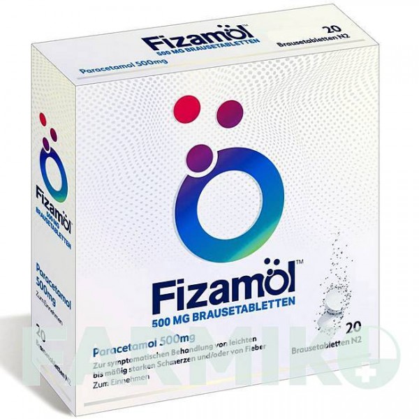 ФИЗАМОЛ (FIZAMOL) 500 мг таблетки 20 шт - Парацетамол ACCORD HEALTHCARE