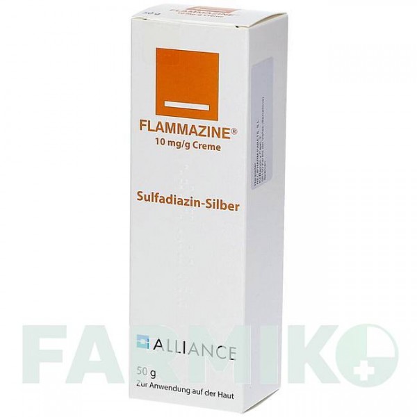 ФЛАММАЗИН (FLAMMAZINE) крем 50 г - Сульфадиазин серебра AXICORP PHARMA