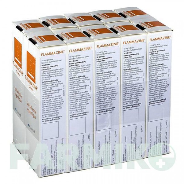 ФЛАММАЗИН (FLAMMAZINE) крем 500 г - Сульфадиазин серебра EMRA-MED