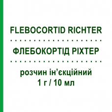 ФЛЕБОКОРТІД РІХТЕР (FLEBOCORTID RICHTER) 1 г/10 мл розчин ін’єкційний 1 шт - Гідрокортизон FIDIA PHARMA