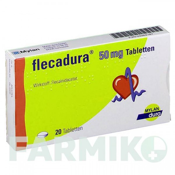 ФЛЕКАДУРА (FLECADURA) 50 мг таблетки 20 шт - Флекаинид VIATRIS