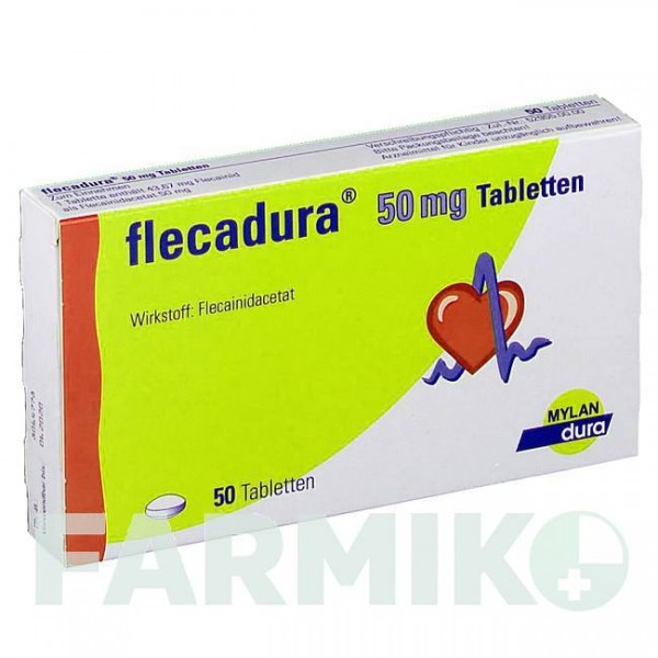 ФЛЕКАДУРА (FLECADURA) 50 мг таблетки 50 шт - Флекаїнід VIATRIS