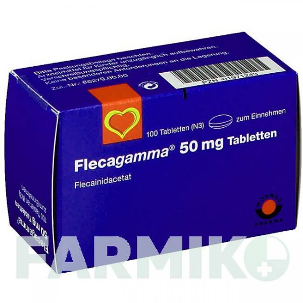 ФЛЕКАГАММА (FLECAGAMMA) 50 мг таблетки 100 шт - Флекаїнід AAA - PHARMA