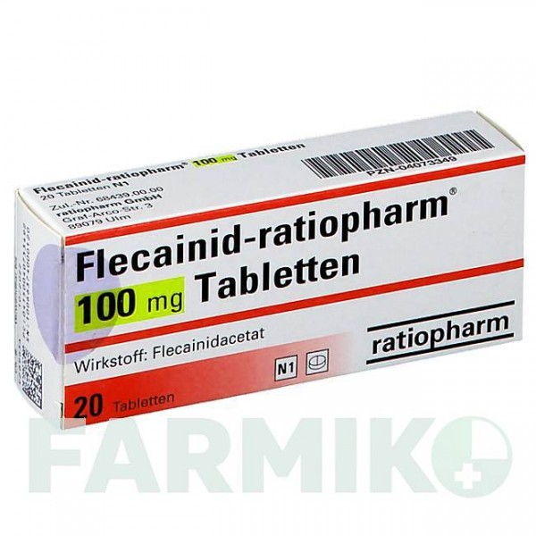 ФЛЕКАЇНІД (FLECAINID) 100 мг таблетки 20 шт - Флекаїнід RATIOPHARM