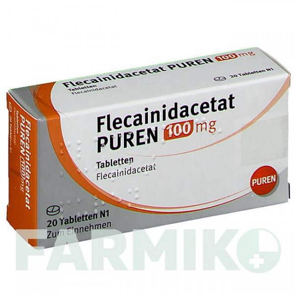 ФЛЕКАИНИДАЦЕТАТ (FLECAINIDACETAT) 100 мг таблетки 20 шт - Флекаинид PUREN PHARMA