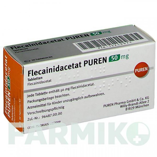 ФЛЕКАИНИДАЦЕТАТ (FLECAINIDACETAT) 50 мг таблетки 50 шт - Флекаинид PUREN PHARMA