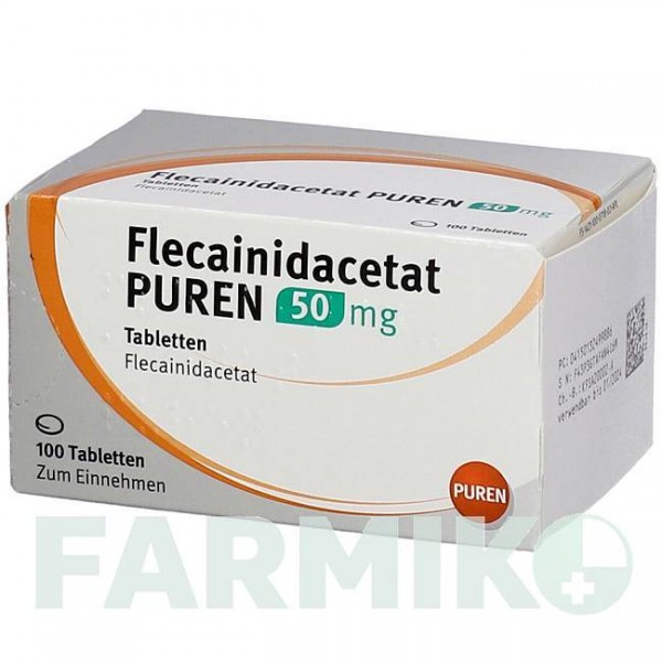 ФЛЕКАИНИДАЦЕТАТ (FLECAINIDACETAT) 50 мг таблетки 100 шт - Флекаинид PUREN PHARMA