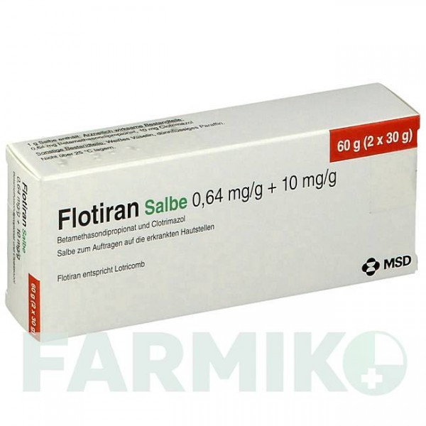 ФЛОТИРАН (FLOTIRAN) мазь 60 г - Імідазол-триазол, Кортикостероїд KOHLPHARMA