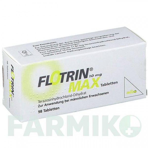 ФЛОТРИН (FLOTRIN) 10 мг таблетки 98 шт - Теразозин MIBE