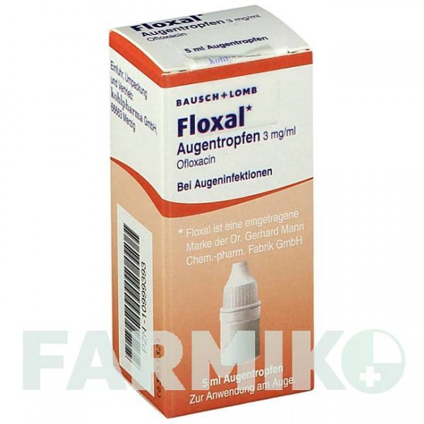 ФЛОКСАЛ (FLOXAL) 3 мг/мл капли 5 мл - Офлоксацин KOHLPHARMA