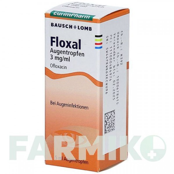 ФЛОКСАЛ (FLOXAL) капли 5 мл - Офлоксацин EURIMPHARM