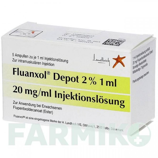 ФЛЮАНКСОЛ (FLUANXOL) 2% розчин 5x1 мл - Флупентиксол ACA MULLER-ADAG PHARMA