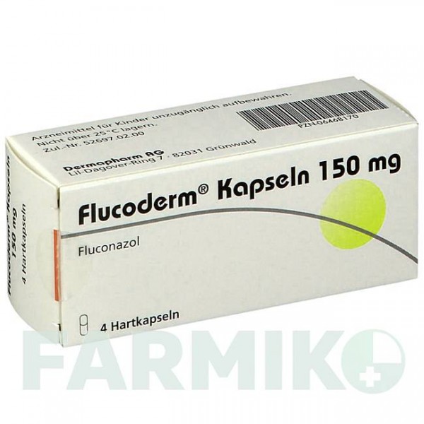 ФЛУКОДЕРМ (FLUCODERM) 150 мг капсулы 4 шт - Флуконазол DERMAPHARM