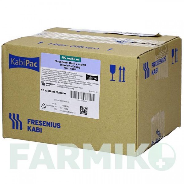 ФЛУКОНАЗОЛ (FLUCONAZOL) 100 мг/50 мл розчин 10x50 мл - Флуконазол FRESENIUS