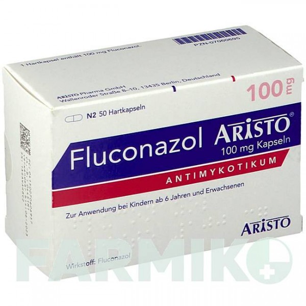 ФЛУКОНАЗОЛ (FLUCONAZOL) 100 мг капсулы 50 шт - Флуконазол ARISTO PHARMA