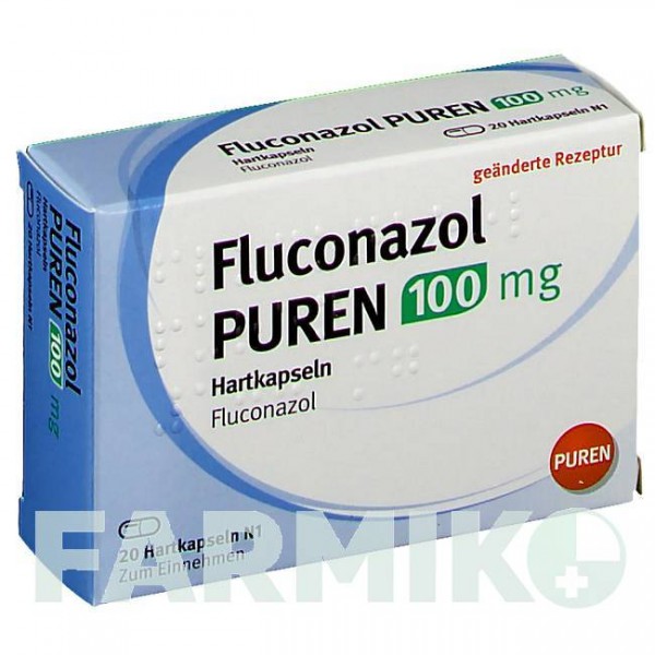 ФЛУКОНАЗОЛ (FLUCONAZOL) 100 мг капсулы 20 шт - Флуконазол PUREN PHARMA