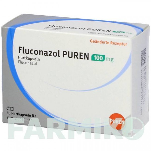 ФЛУКОНАЗОЛ (FLUCONAZOL) 100 мг капсулы 50 шт - Флуконазол PUREN PHARMA