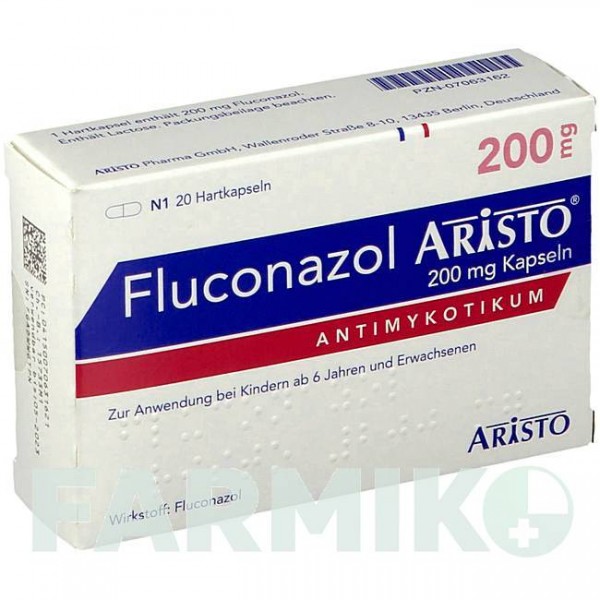 ФЛУКОНАЗОЛ (FLUCONAZOL) 200 мг капсулы 20 шт - Флуконазол ARISTO PHARMA