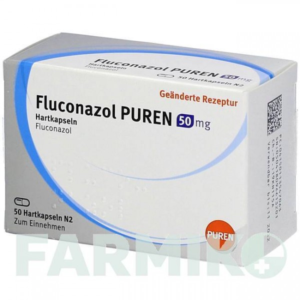 ФЛУКОНАЗОЛ (FLUCONAZOL) 50 мг капсулы 50 шт - Флуконазол PUREN PHARMA