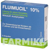 ФЛУИМУЦИЛ (FLUIMUCIL) 10% ампулы 5x3 мл - Ацетилцистеин ZAMBON