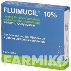 ФЛУІМУЦИЛ (FLUIMUCIL) 10% ампули 5x3 мл - Ацетилцистеїн ZAMBON