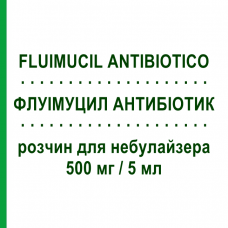 ФЛУІМУЦИЛ АНТИБІОТИК (FLUIMUCIL ANTIBIOTICO) 500 мг/5 мл розчин для небулайзера 1 шт - Тіамфенікол ZAMBON