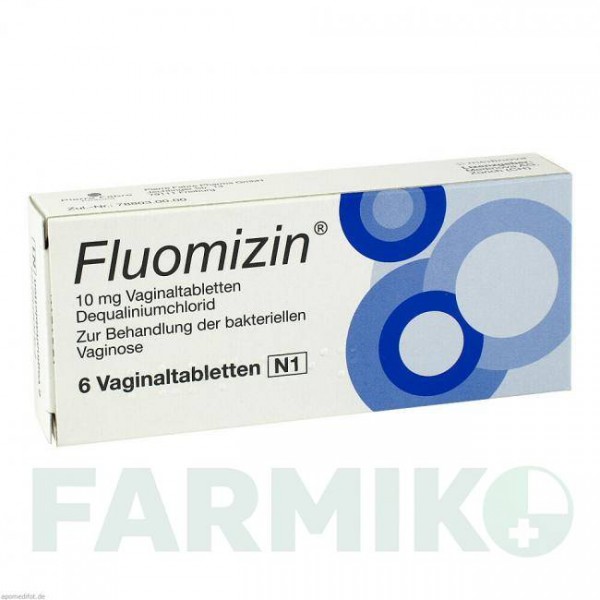 ФЛУОМИЗИН (FLUOMIZIN) 10 мг таблетки 6 шт - Деквалиний PIERRE FABRE