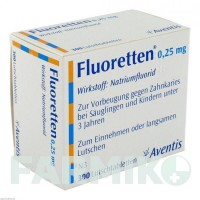 ФЛУОРЕТТЕН (FLUORETTEN) 0,25 мг таблетки 300 шт - Фторид натрия ZENTIVA