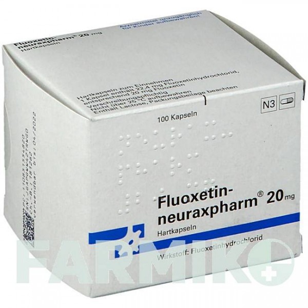 ФЛУОКСЕТИН (FLUOXETIN) 20 мг капсули 100 шт - Флуоксетин NEURAXPHARM