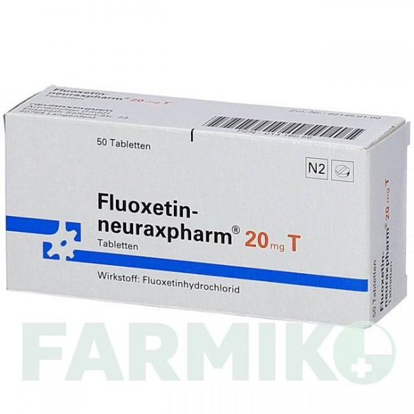 ФЛУОКСЕТИН (FLUOXETIN) 20 мг таблетки 50 шт - Флуоксетин NEURAXPHARM