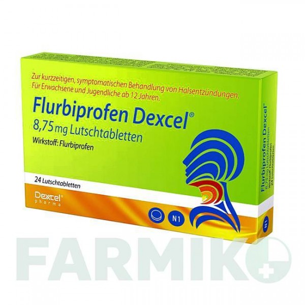 ФЛУРБИПРОФЕН (FLURBIPROFEN) 8,75 мг таблетки 24 шт - Флурбипрофен DEXCEL PHARMA