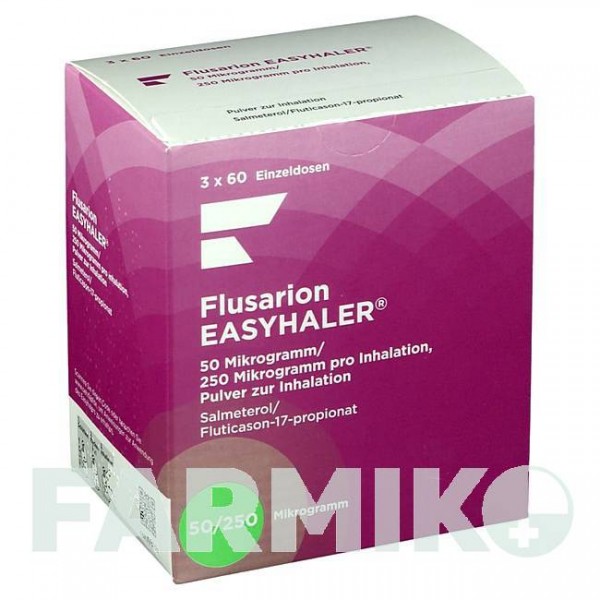 ФЛУСАРИОН (FLUSARION) 50 мкг/250 мкг/доза 3 х 60 доз порошок 3 шт - Сальметерол, Флутиказон ORION