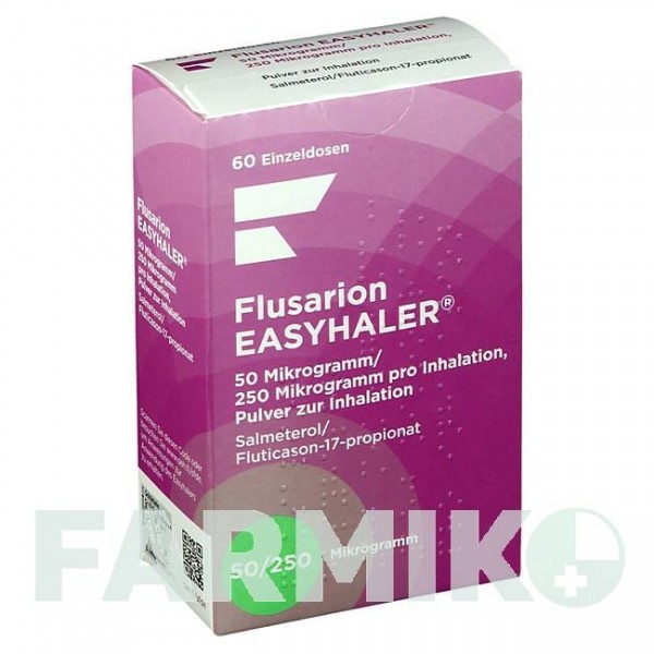 ФЛУСАРИОН (FLUSARION) 50 мкг/250 мкг/доза 60 доз порошок 1 шт - Сальметерол, Флутиказон ORION