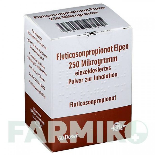 ФЛУТИКАЗОНПРОПИОНАТ (FLUTICASONPROPIONAT) 250 мкг 60 доз порошок 1x60 шт - Флутиказон ELPEN PHARMACEUTICAL