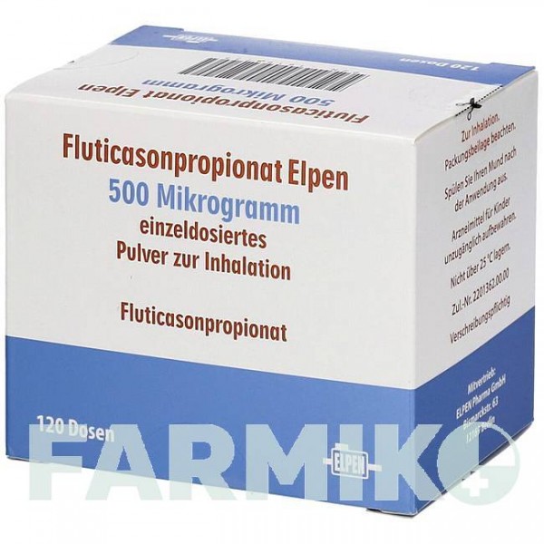 ФЛУТИКАЗОНПРОПИОНАТ (FLUTICASONPROPIONAT) 500 мкг 120 доз порошок 2x60 шт - Флутиказон ELPEN PHARMACEUTICAL