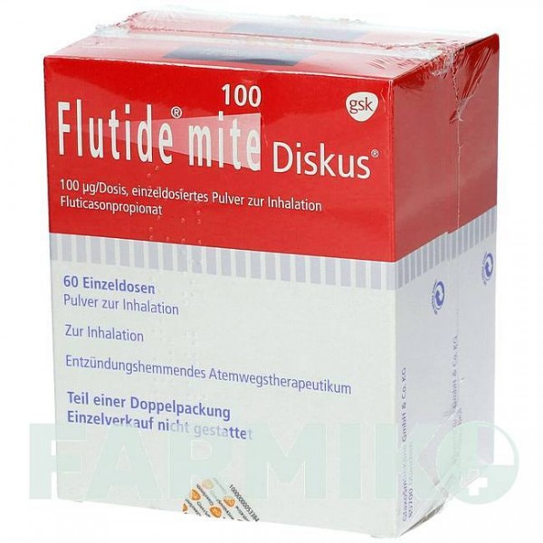 ФЛУТИД (FLUTIDE) 100 мкг порошок 2x60 шт - Флутиказон GLAXOSMITHKLINE