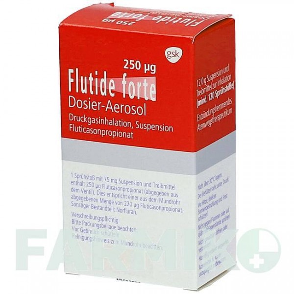 ФЛУТИД (FLUTIDE) 250 мкг 120 доз аэрозоль 1 шт - Флутиказон GLAXOSMITHKLINE