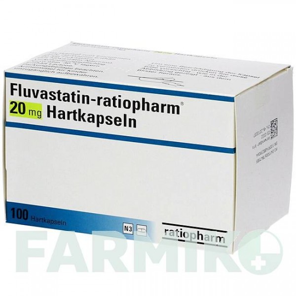 ФЛУВАСТАТИН (FLUVASTATIN) 20 мг капсулы 100 шт - Флувастатин HOLSTEN PHARMA