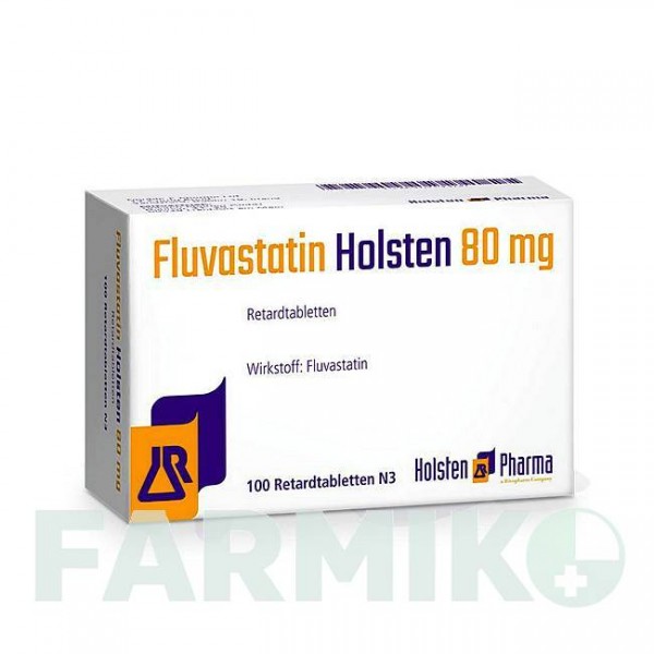 ФЛУВАСТАТИН (FLUVASTATIN) 80 мг таблетки 50 шт - Флувастатин HOLSTEN PHARMA