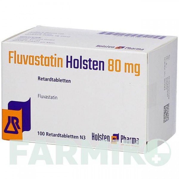 ФЛУВАСТАТИН (FLUVASTATIN) 80 мг таблетки 100 шт - Флувастатин HOLSTEN PHARMA