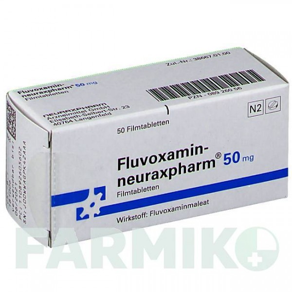 ФЛУВОКСАМИН (FLUVOXAMIN) 50 мг таблетки 50 шт - Флувоксамин NEURAXPHARM