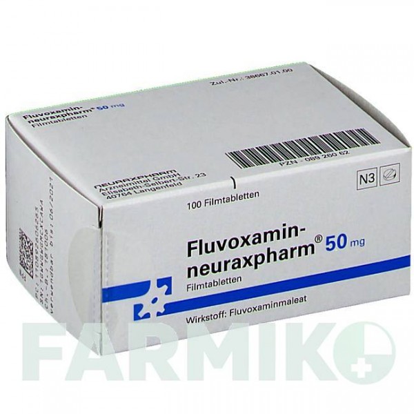 ФЛУВОКСАМІН (FLUVOXAMIN) 50 мг таблетки 100 шт - Флувоксамін NEURAXPHARM