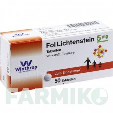 ФОЛ (FOL) 5 мг таблетки 50 шт - Фолиевая кислота ZENTIVA
